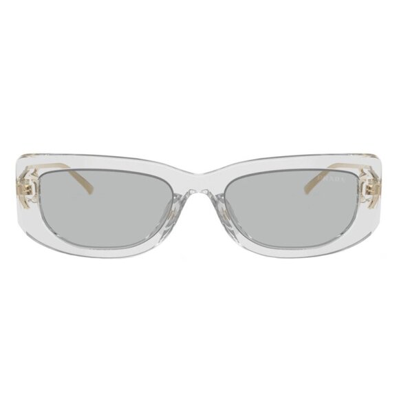 NEW PRADA SQUARE WOMEN CLEAR GREY PR14YS 12R50K SUNGLASSES PR 14YS PRADA SPR 14Y - Picture 2 of 3